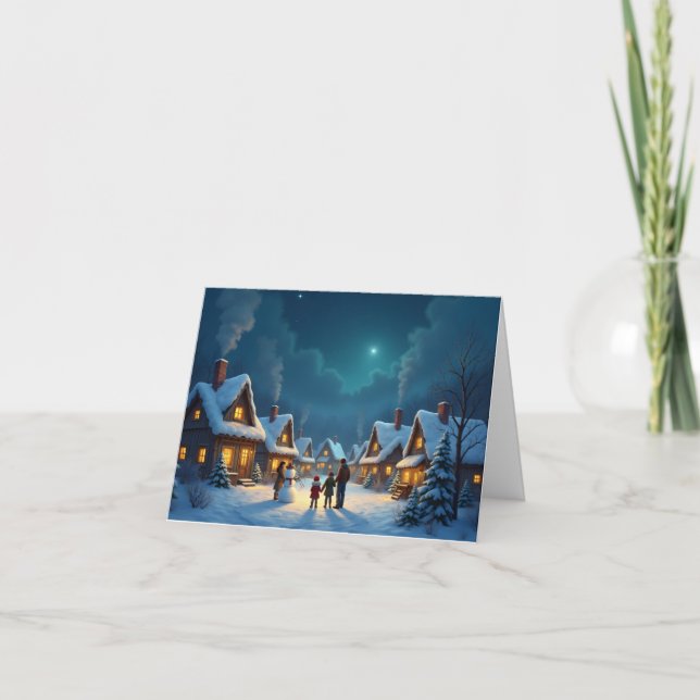 Personalised Christmas Snowman Card (Front)