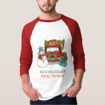 Personalised Christmas Snowman Family Matching T-Shirt<br><div class="desc">Snowman Christmas matching family t-shirt</div>