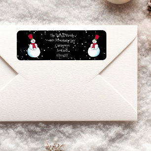 Personalised Christmas Snowman Return Address Label
