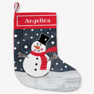 Personalised Christmas Snowman Stocking