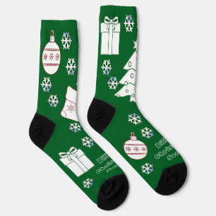 Personalised Christmas Socks - Green