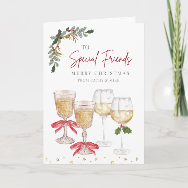 Personalised Christmas Special Friends Holiday Card (Front)