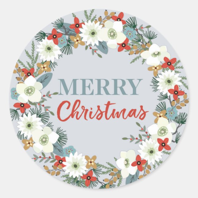 Personalised Christmas spot hand lettered stickers (Front)