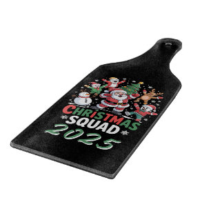 Personalised Christmas Squad 2025 Santa Family  Cutting Board