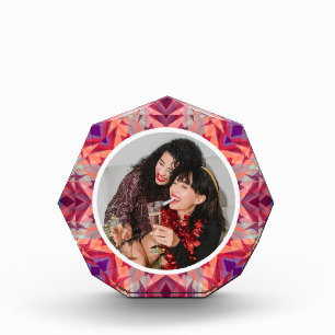 Personalised Christmas Star Fun Jolly Red Purple Photo Block