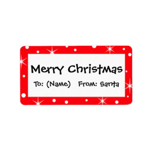 Personalised Christmas Stars Holiday Gift Tags