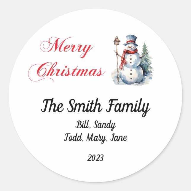 Personalised Christmas Stickers  (Front)