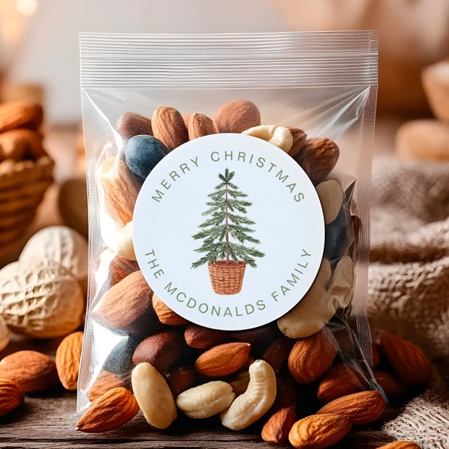 Personalised Christmas Stickers Minimalist Tree (Creator Uploaded)