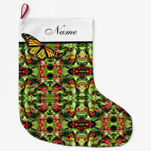 Personalised Christmas Stocking - Monarch/Holly