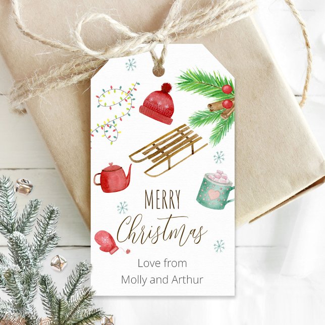 Personalised Christmas tag Christmas illustrations (Creator Uploaded)