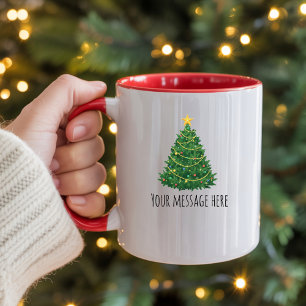 Personalised Christmas Text Mug Gift for Her & Him