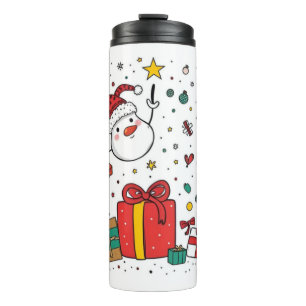 personalised Christmas Thermal Tumbler
