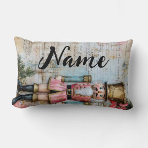 Personalised Christmas tree and nutcracker Lumbar Cushion