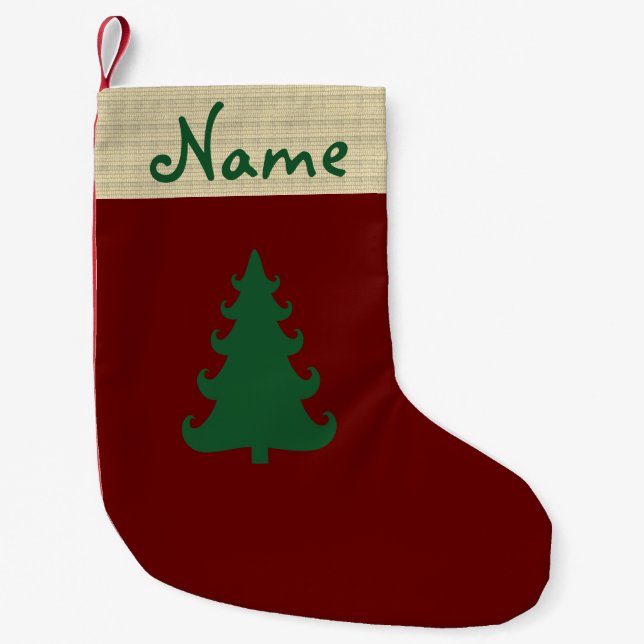 Personalised Christmas tree christmas stocking (Front)