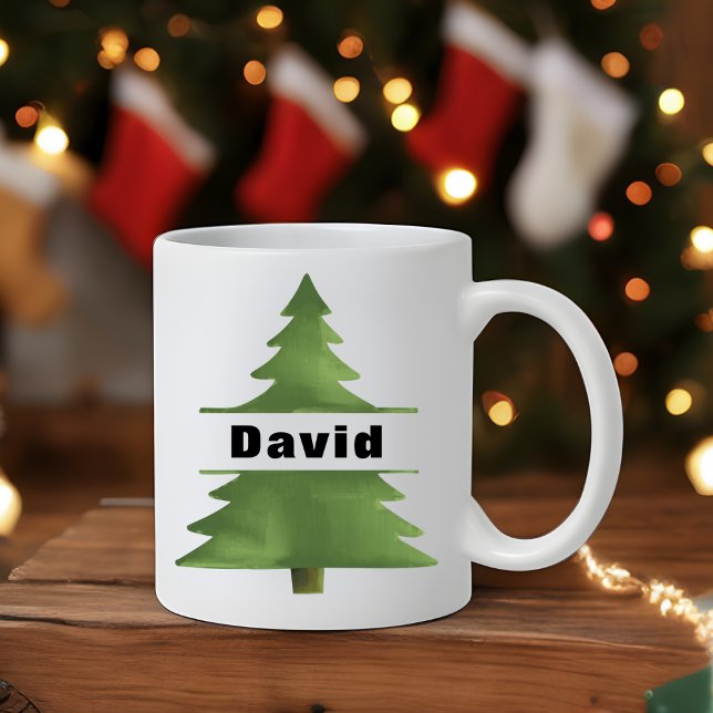 Personalised Christmas Tree Custom Name Coffee Mug (Personalized Christmas Tree Custom Name Coffee Mug
)