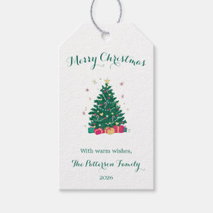 Personalised Christmas Tree Family Gift Tags