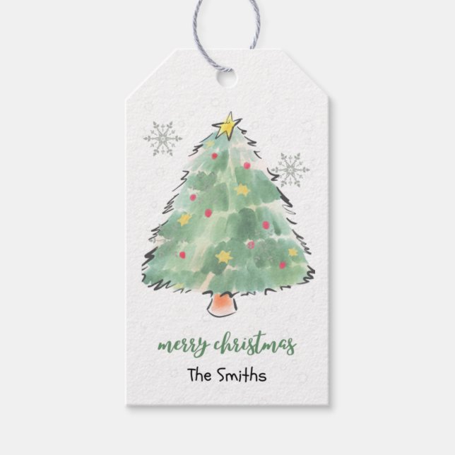 Personalised Christmas Tree Gift Tags (Front)
