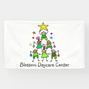 Personalised Christmas Tree Kids Banner