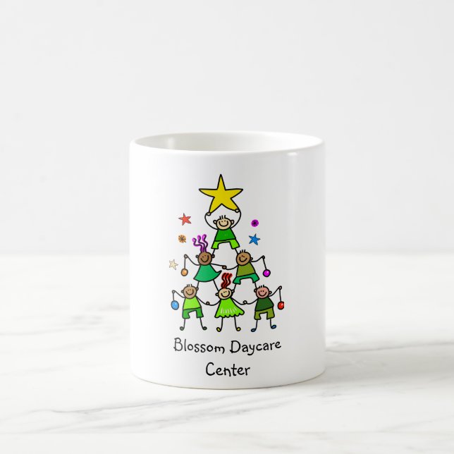 Personalised Christmas Tree Kids Coffee Mug (Center)