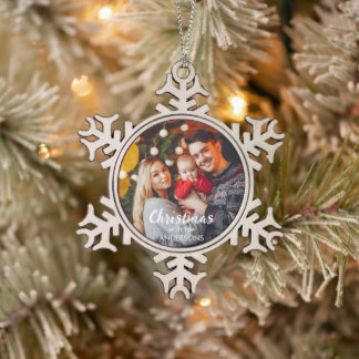 Personalised Christmas tree ornament snowflake