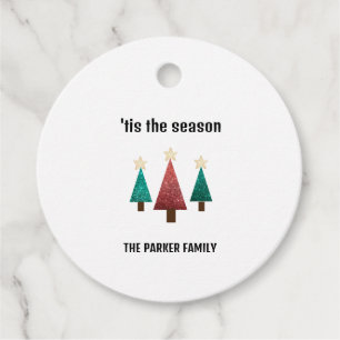 Personalised Christmas Trees Favour Tags