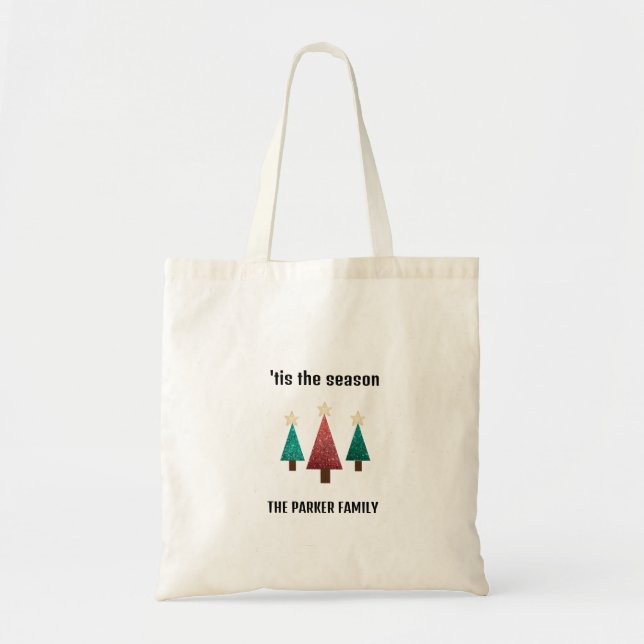  Personalised Christmas Trees   Tote Bag (Front)