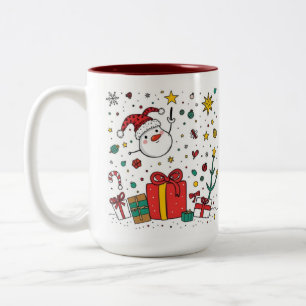 personalised Christmas Two tone mug