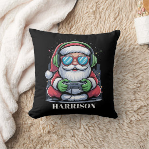 Personalised Christmas Video Game Santa Xmas  Cushion