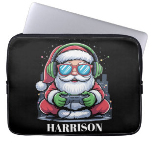 Personalised Christmas Video Game Santa Xmas Laptop Sleeve
