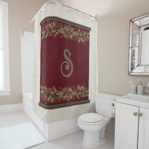 Personalised Christmas Vintage Shower Curtain