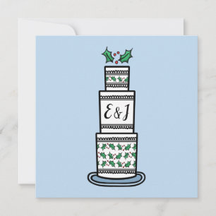 Personalised Christmas Wedding Invitation