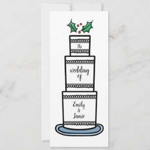 Personalised Christmas Wedding Invitation