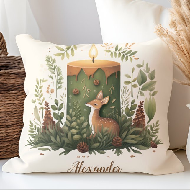 Personalised Christmas Whimsical Baby 1st Christma Cushion (Creator Uploaded)