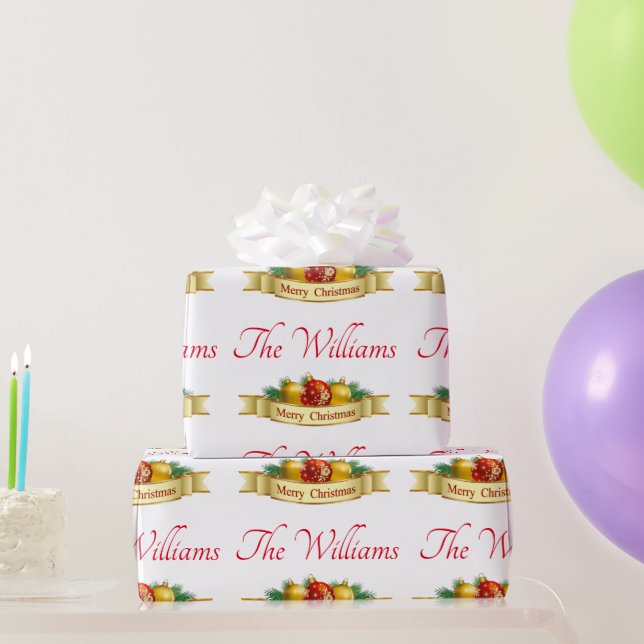 Personalised Christmas Wrapping Paper (Party Gifts)