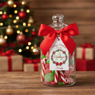 Personalised Christmas wreath Gift Tags