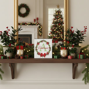 Personalised Christmas wreath Plaque