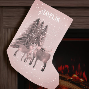 Personalised Christms Deer Small Christmas Stocking