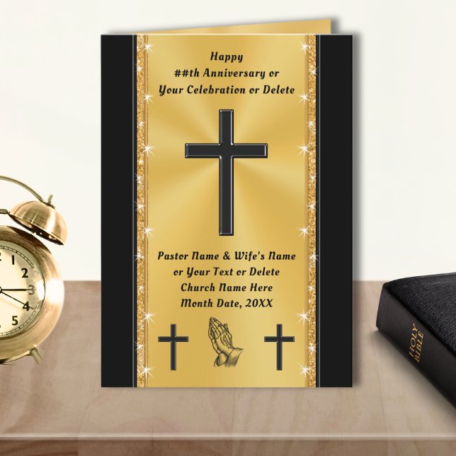 Personalised, Church or Pastor Anniversary Cards,  Card (Pastor Anniversary Cards, personalised. Church Anniversary Cards or Pastor Appreciation Cards. )