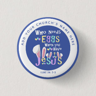 Personalised Church Service Easter Morning 3 Cm Round Badge