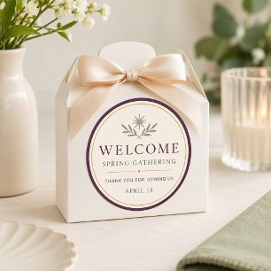 Personalised Church Welcome Favour Round Sticker