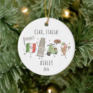 Personalised Ciao Italia Trip Ornament
