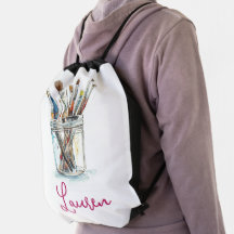 Personalised cinch sack 