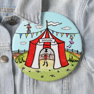 Personalised Circus Children's Badge Button