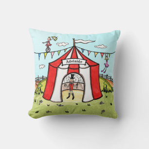 Personalised Circus Scene  Cushion
