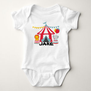 Personalised Circus Theme Birthday Baby Body Suit Bodysuit