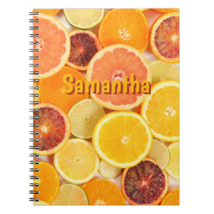 Personalised Citrus Fruit Notebook – Fresh School