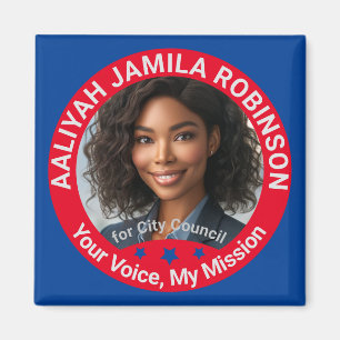 Personalised City Council Custom Photo Campaign  Magnet