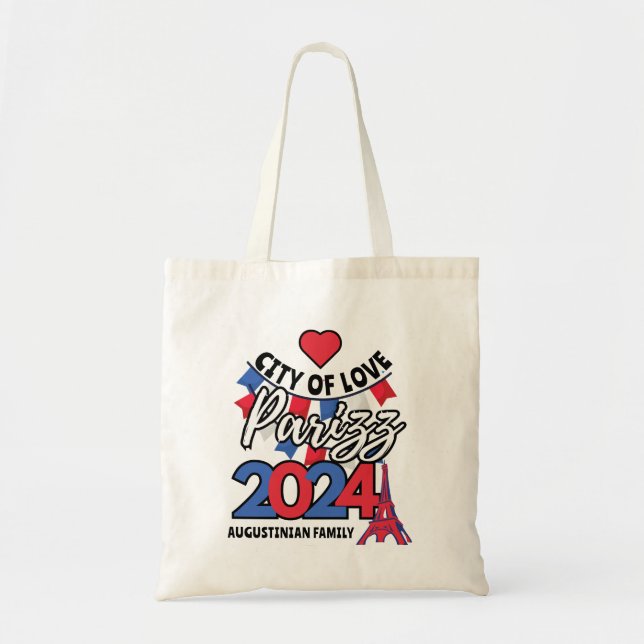 Personalised CITY OF LOVE PARIS PARIZZ 2024 Tote Bag (Front)