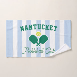 Personalised City Pickleball Club, Preppy Sports Hand Towel