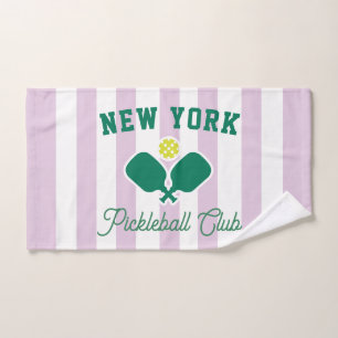 Personalised City Pickleball Club, Preppy Sports Hand Towel